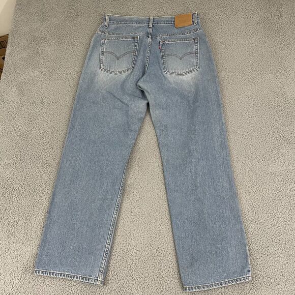 Vintage Levi's 577 Jeans Women 12 Light Wash Loose Fit Light Wash Denim Y2K - Picture 6 of 11